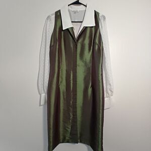VINTAGE Benelle Button Down Dress/ Vest